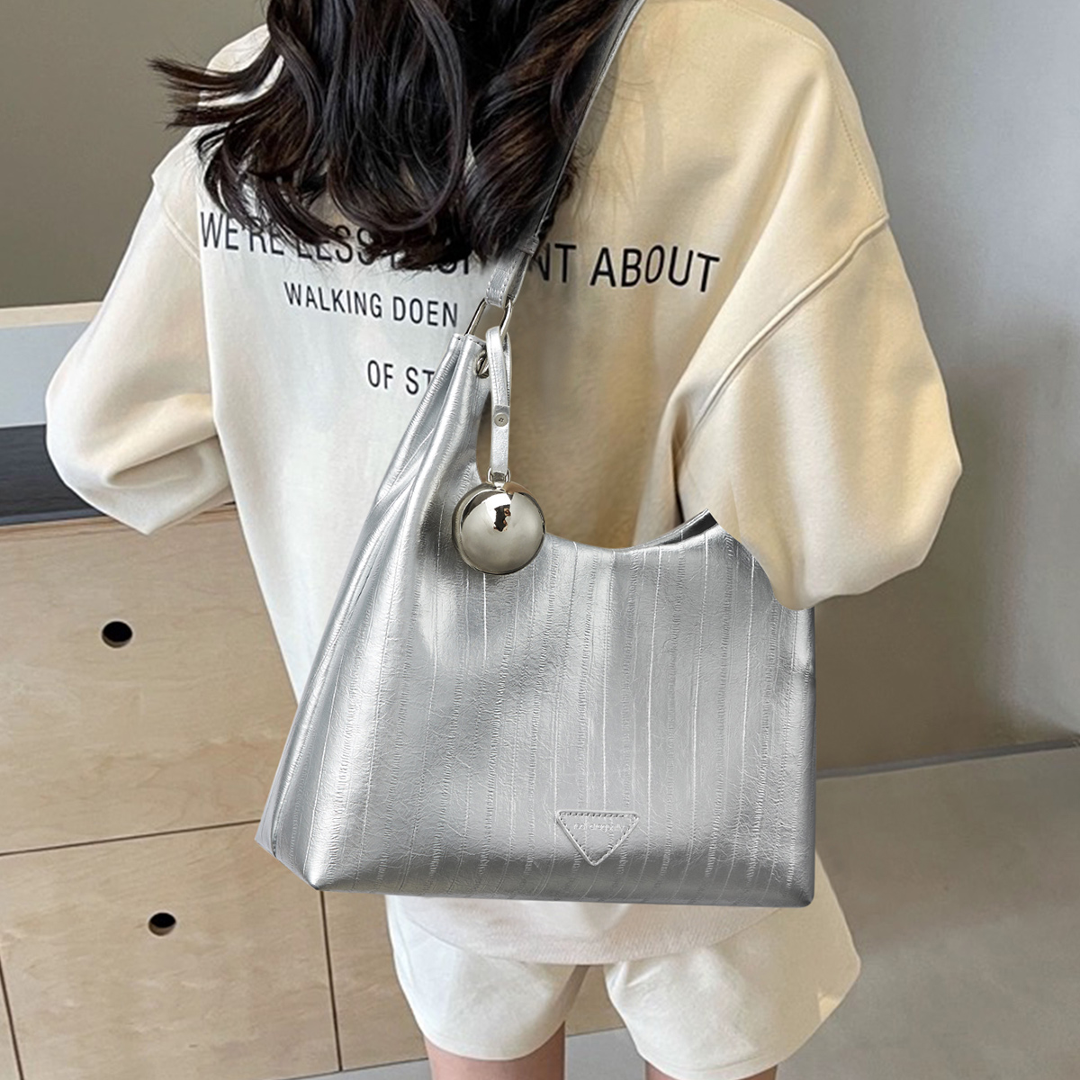 红蜻蜓牛皮单肩托特包复古韩版时尚女包C