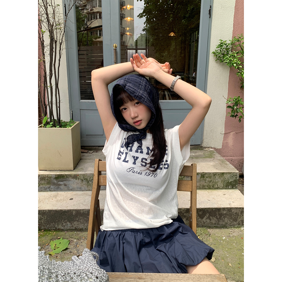 NIDEBLAC韩系少女字母印花坎肩无袖T恤夏宽松显瘦百搭微透上衣女