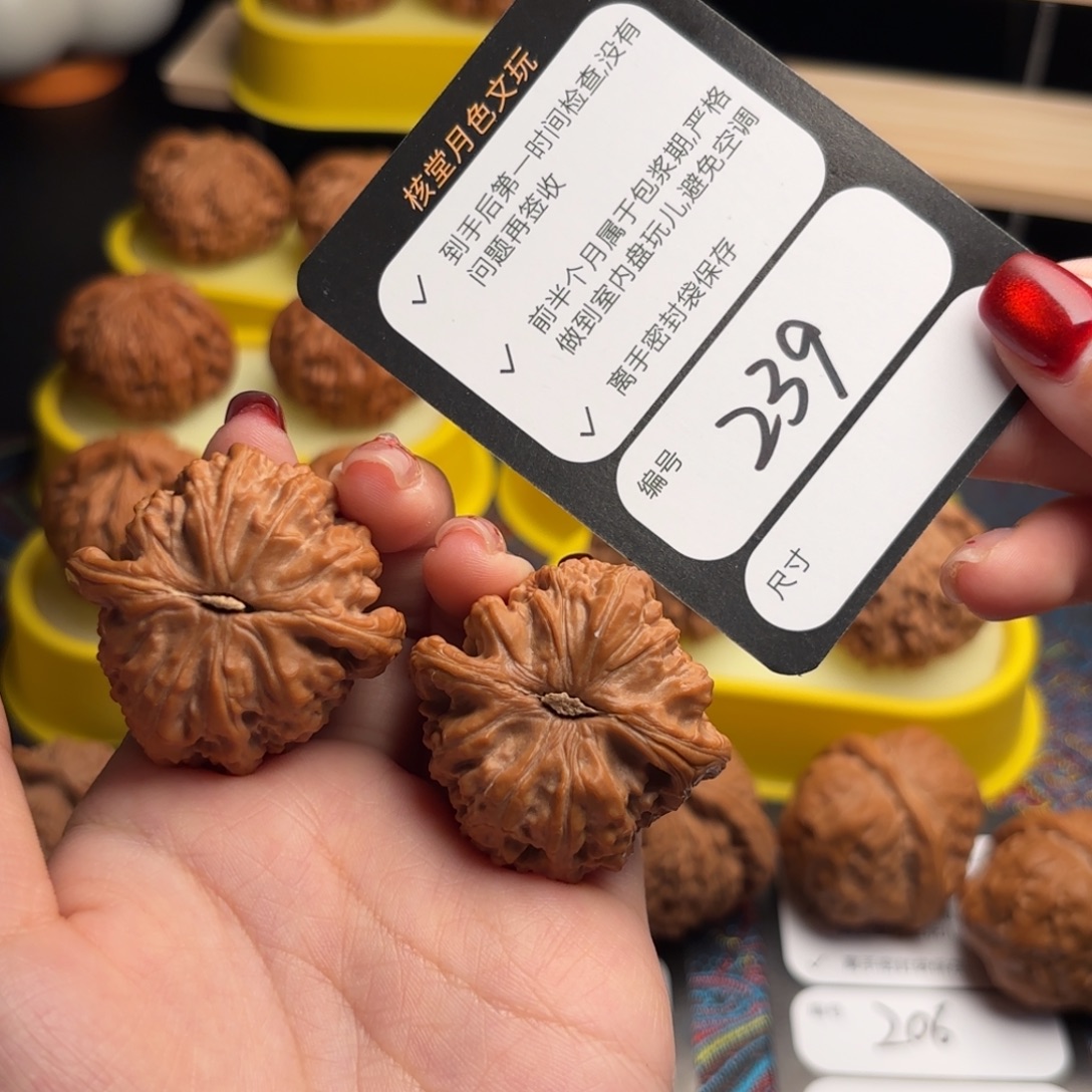 老***燕把件文玩核桃239号白狮子39尺