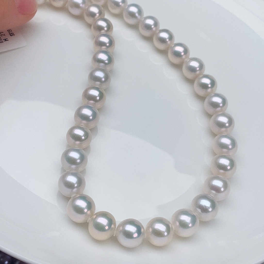 淡水珍珠银S925镶嵌颈饰