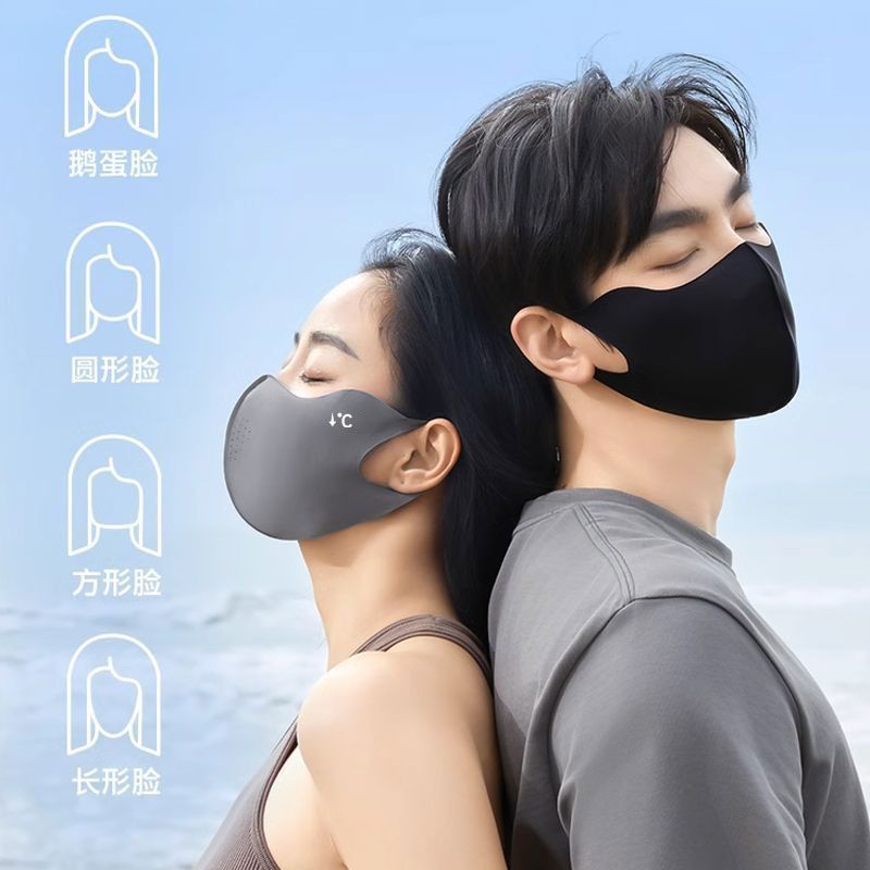 防晒口罩3D无痕冰丝女防紫外线遮阳遮脸男夏季防晒面罩护眼角透气