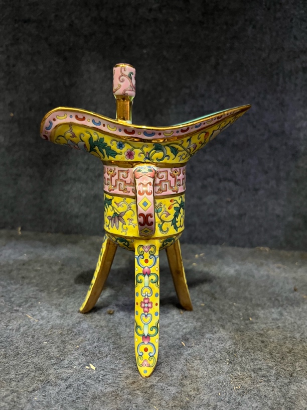 三角高脚杯纯手工制作