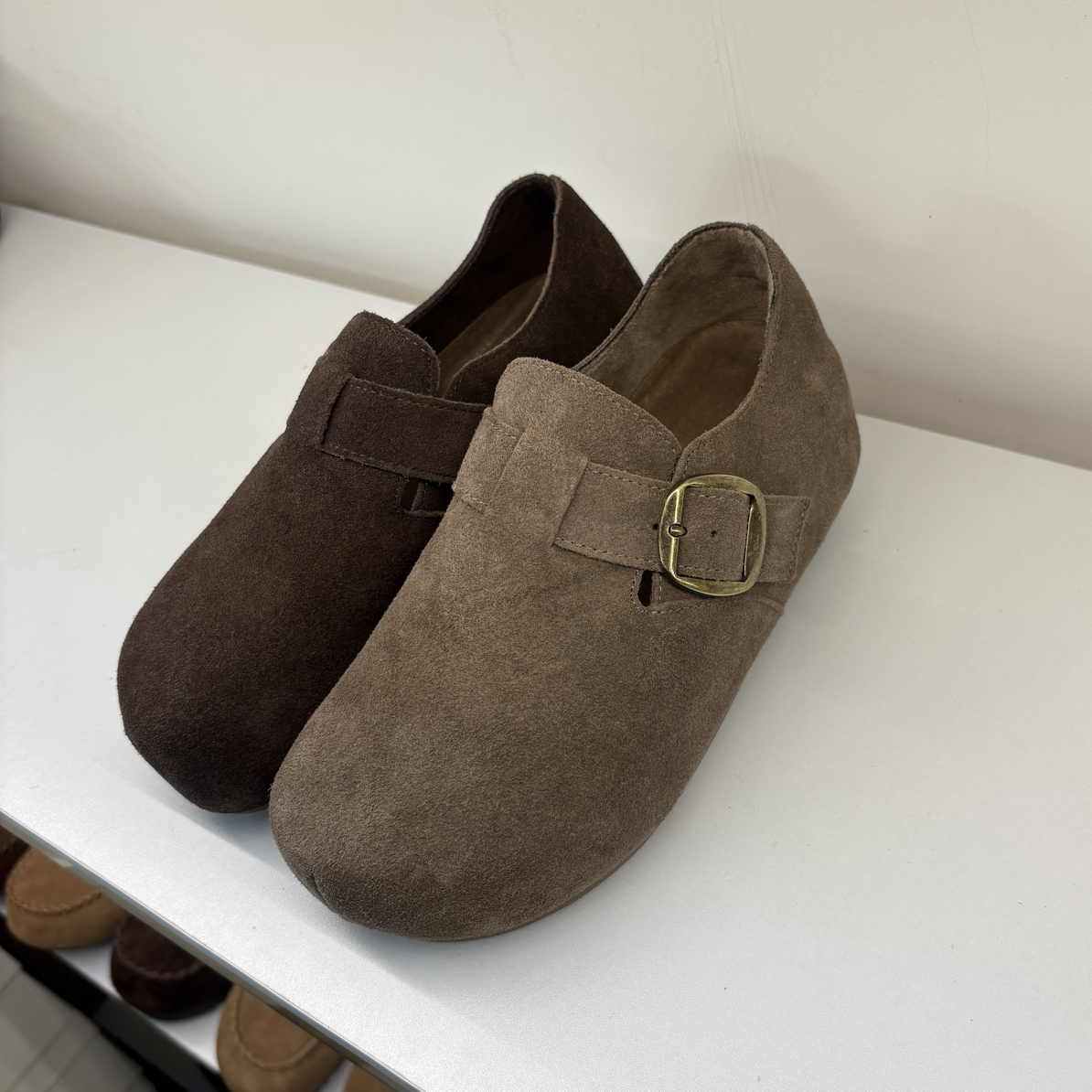 加绒内增高勃肯鞋真皮百搭舒适一脚蹬休闲女鞋551-210A