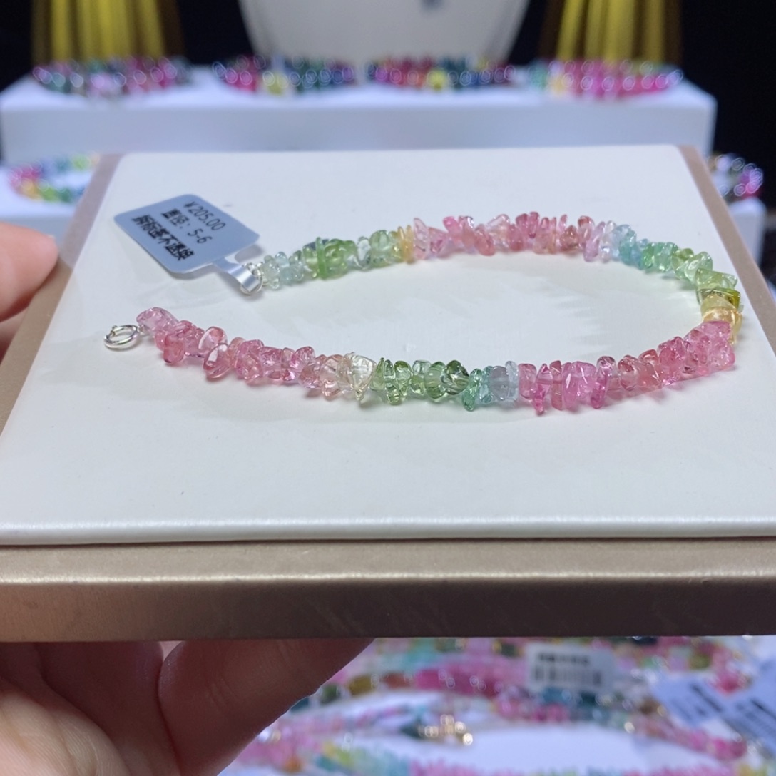 碧玺手链未镶嵌岁岁平安