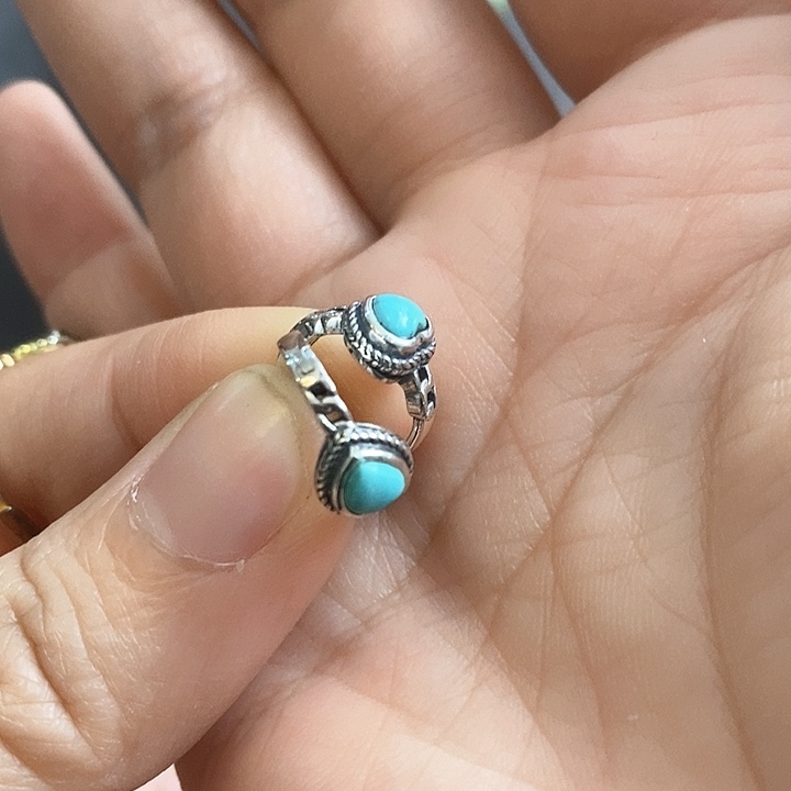 绿松石耳饰未镶嵌耳饰