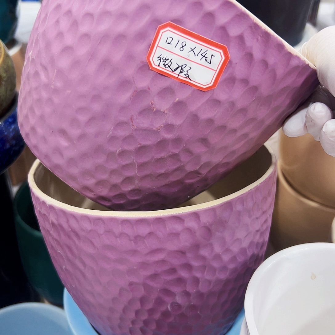 有孔，外贸尾单陶瓷花盆凑单10米包邮