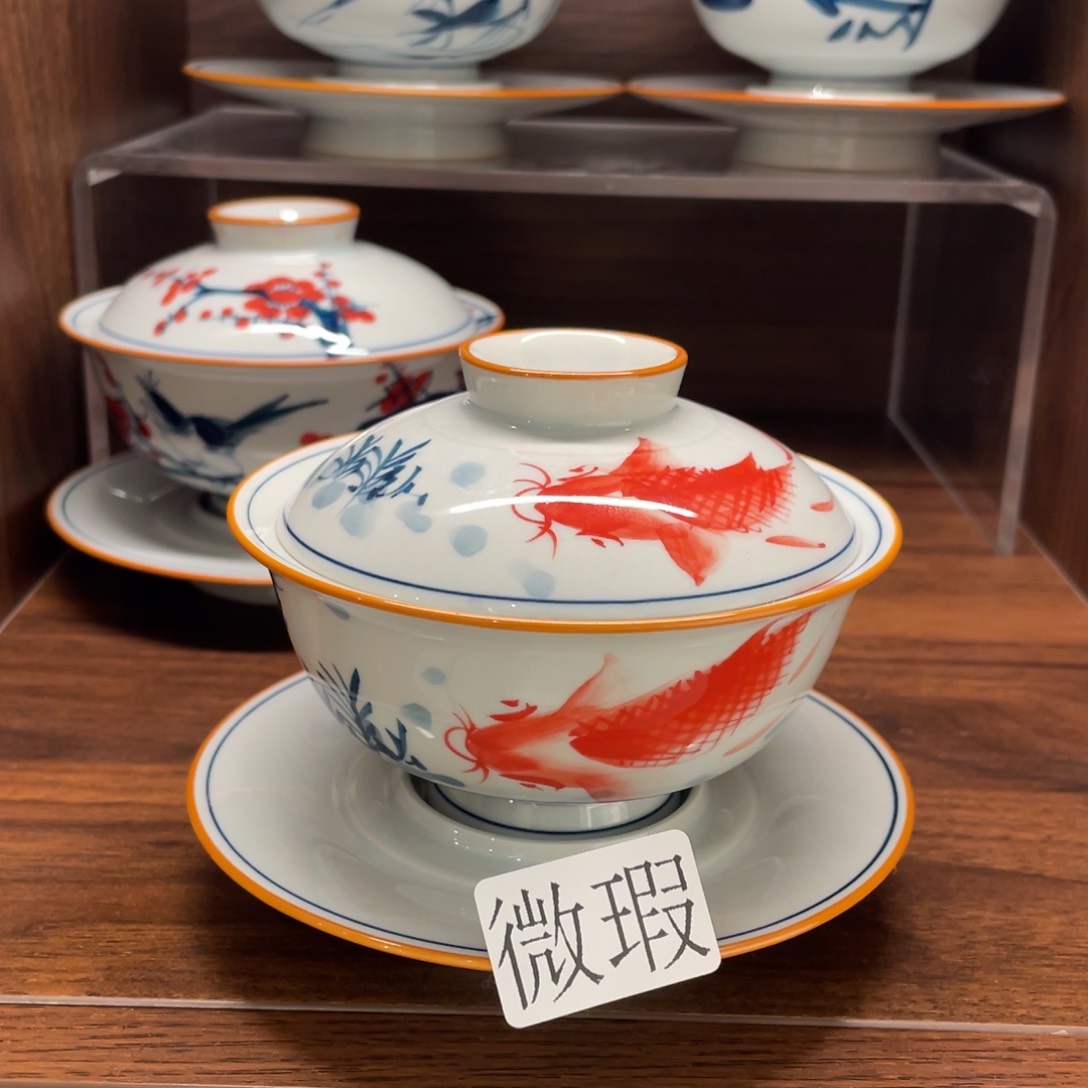 微瑕纯手绘釉下彩