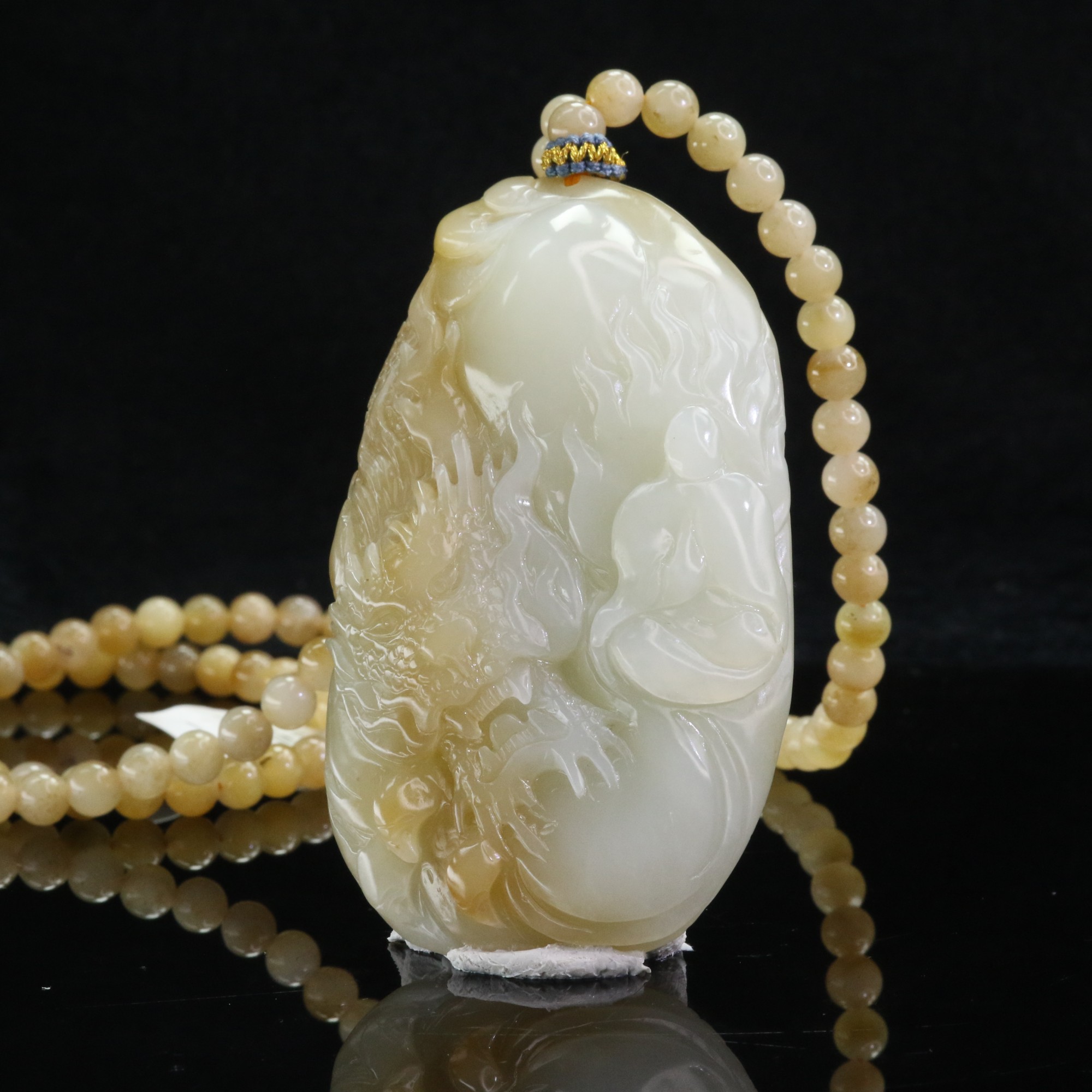 7和田玉且末糖龙牌/000815上海嘉禾拍卖