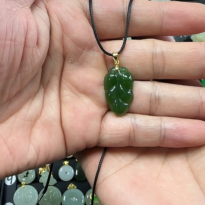 和田玉吊坠(不含链)银S925镶嵌