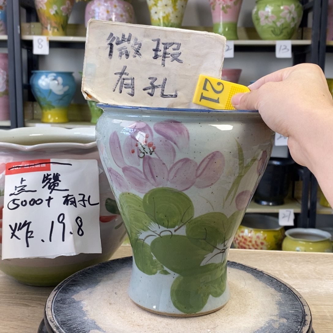 景德镇手工手绘陶瓷花盆