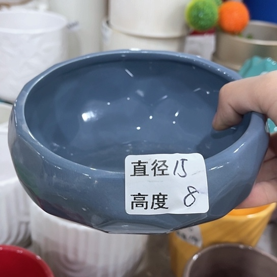 多肉绿植陶瓷花盆9.9包邮，有孔