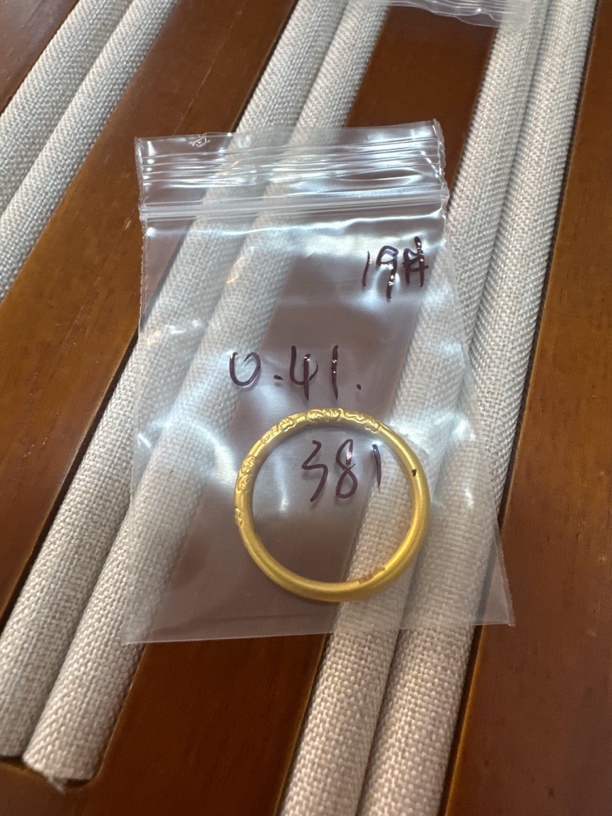 克重0.41 19号 樱花繁华戒指 足金999