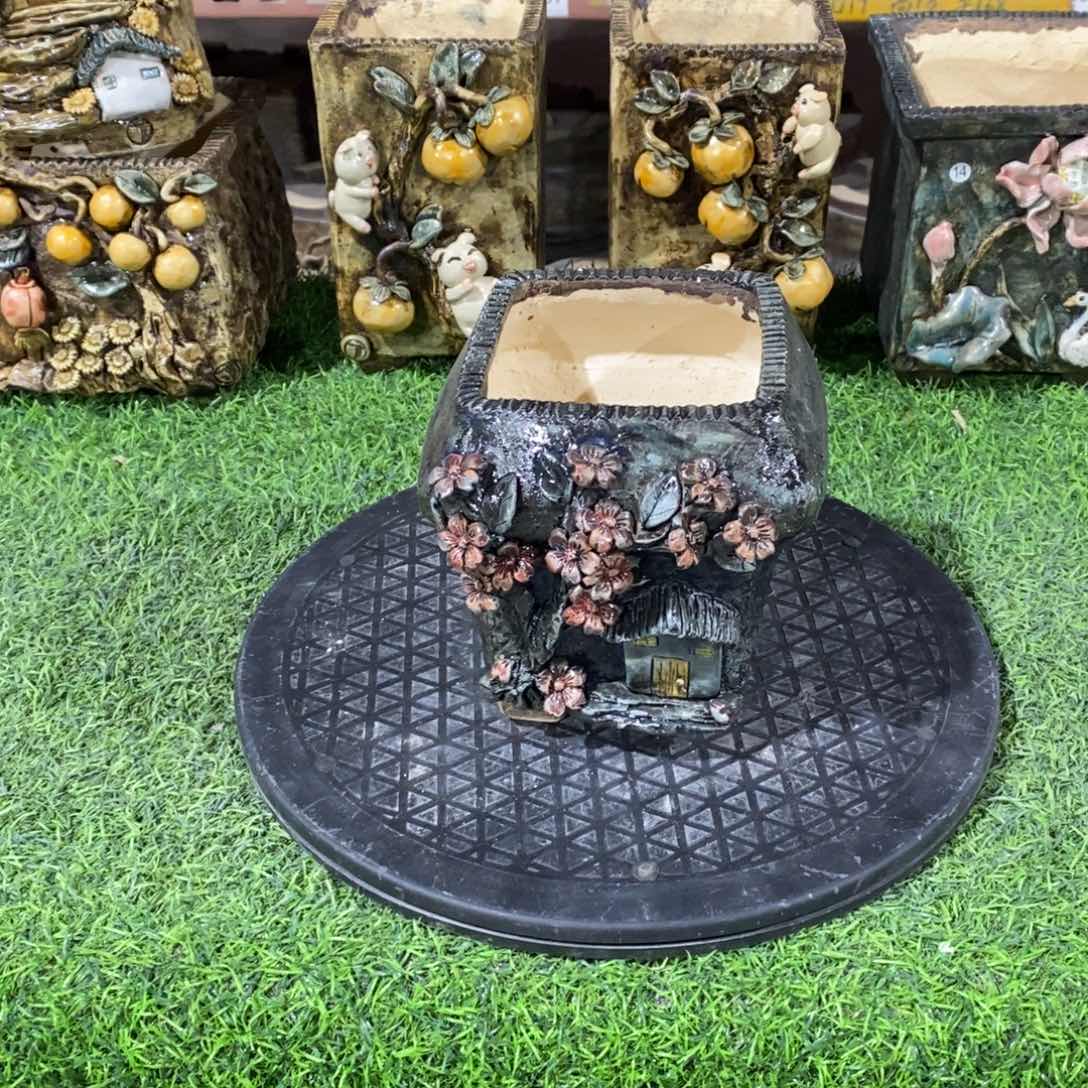 红陶青藤花器多肉花盆