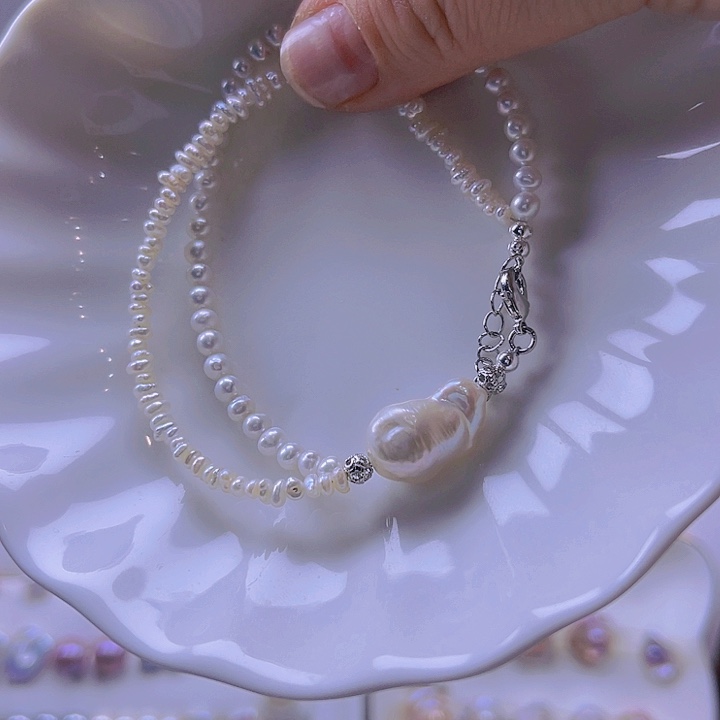 淡水珍珠手绳合金