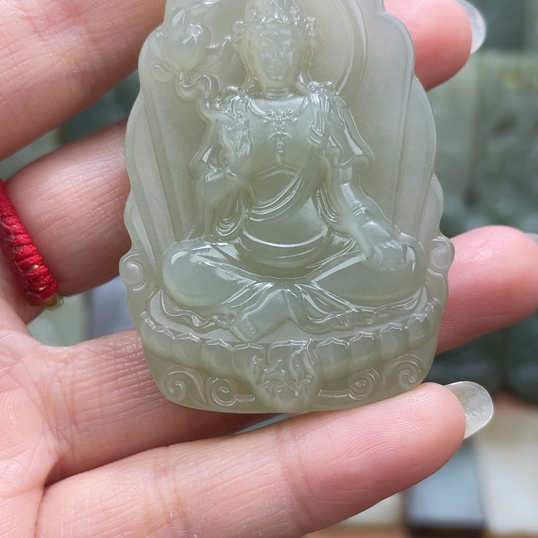 和田玉未镶嵌吊坠(不含链)