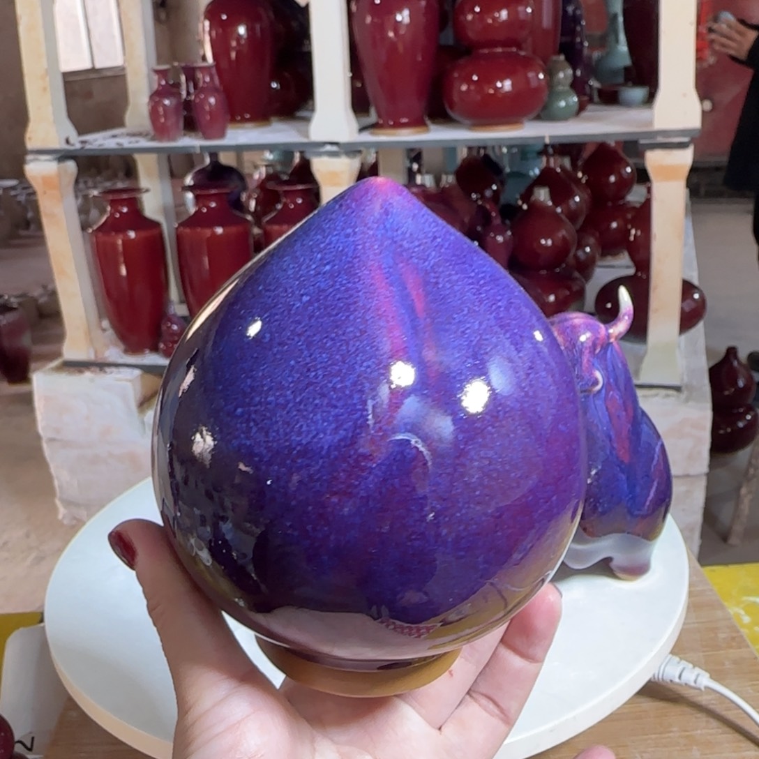 摆件瓷郑家钧窑摆件