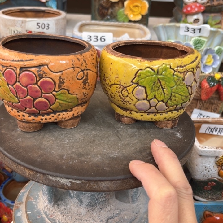 紫砂花盆粗陶材质多肉花盆