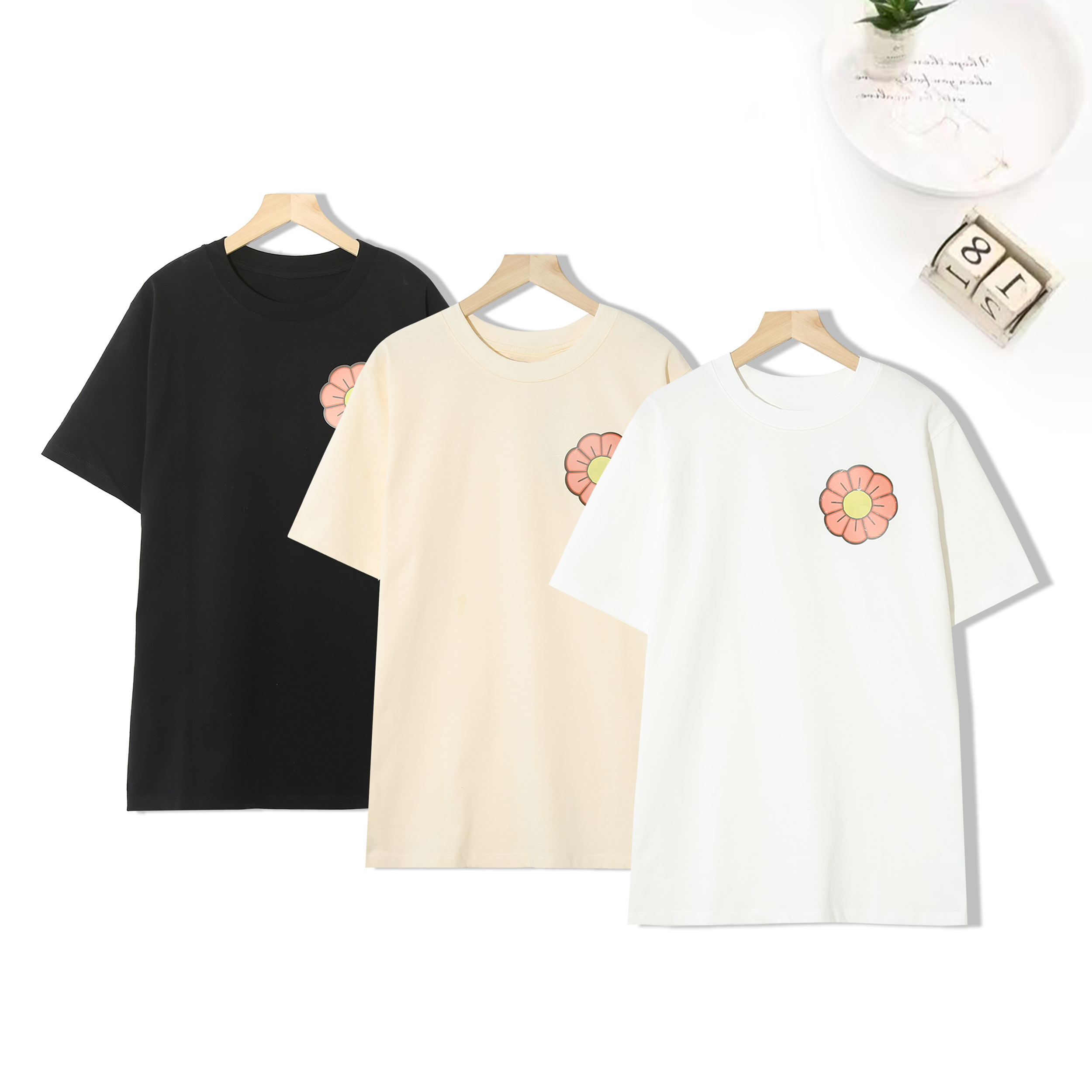 T恤夏季潮流舒适男女同款短袖休闲宽松男女圆领运动半袖P-2G456