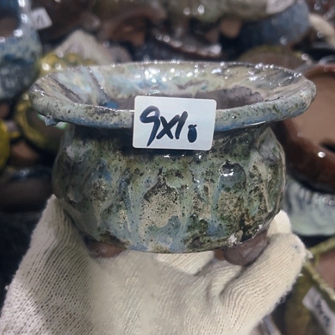 红陶粗陶花盆手工