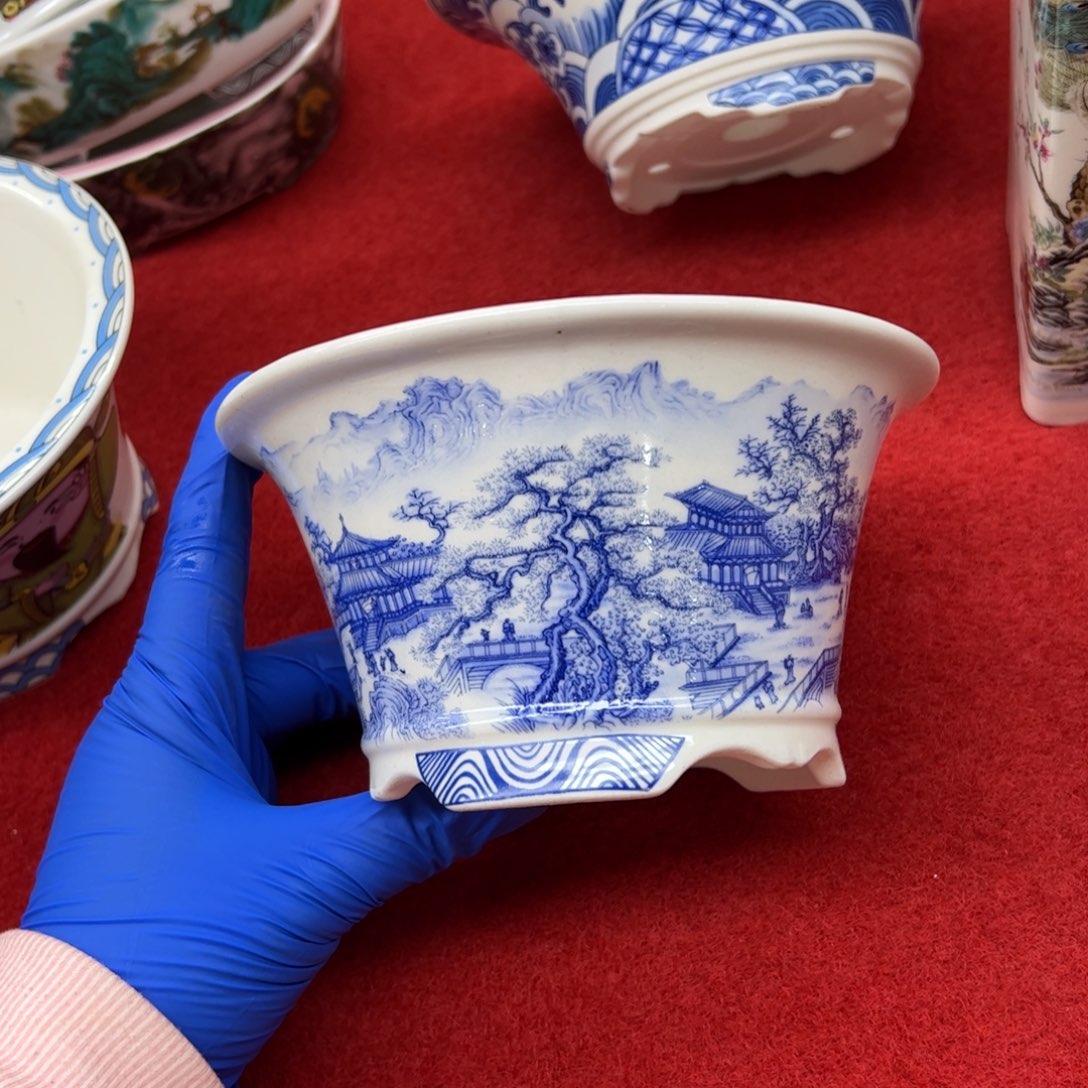 紫砂花盆047号瑕疵15/8cm