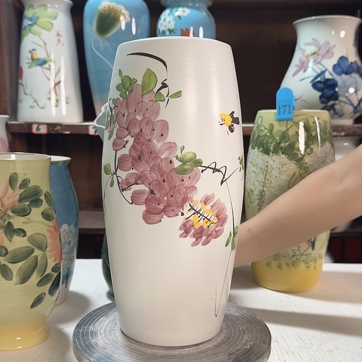 高33腰鼓紫藤新款新款陶瓷陶瓷陶瓷