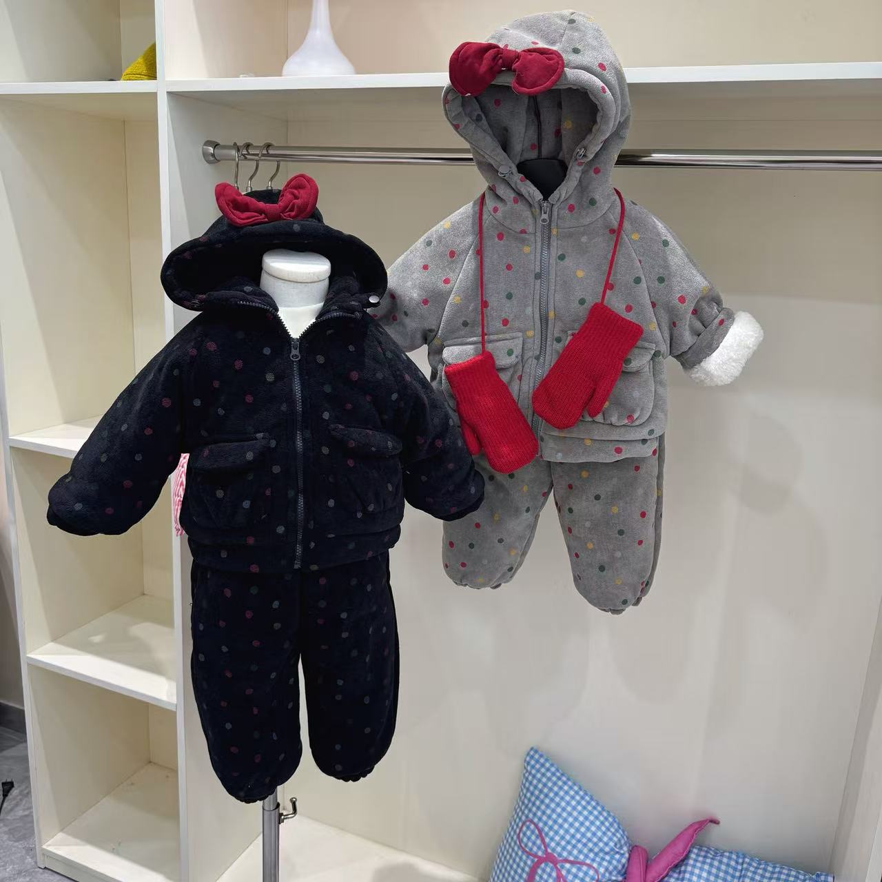 北极绒加棉加厚套装~可当家居服~可外穿~两用~D5-212