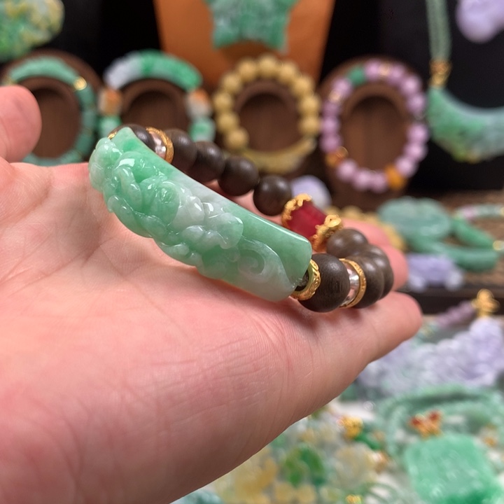 翡翠未镶嵌手链手牌