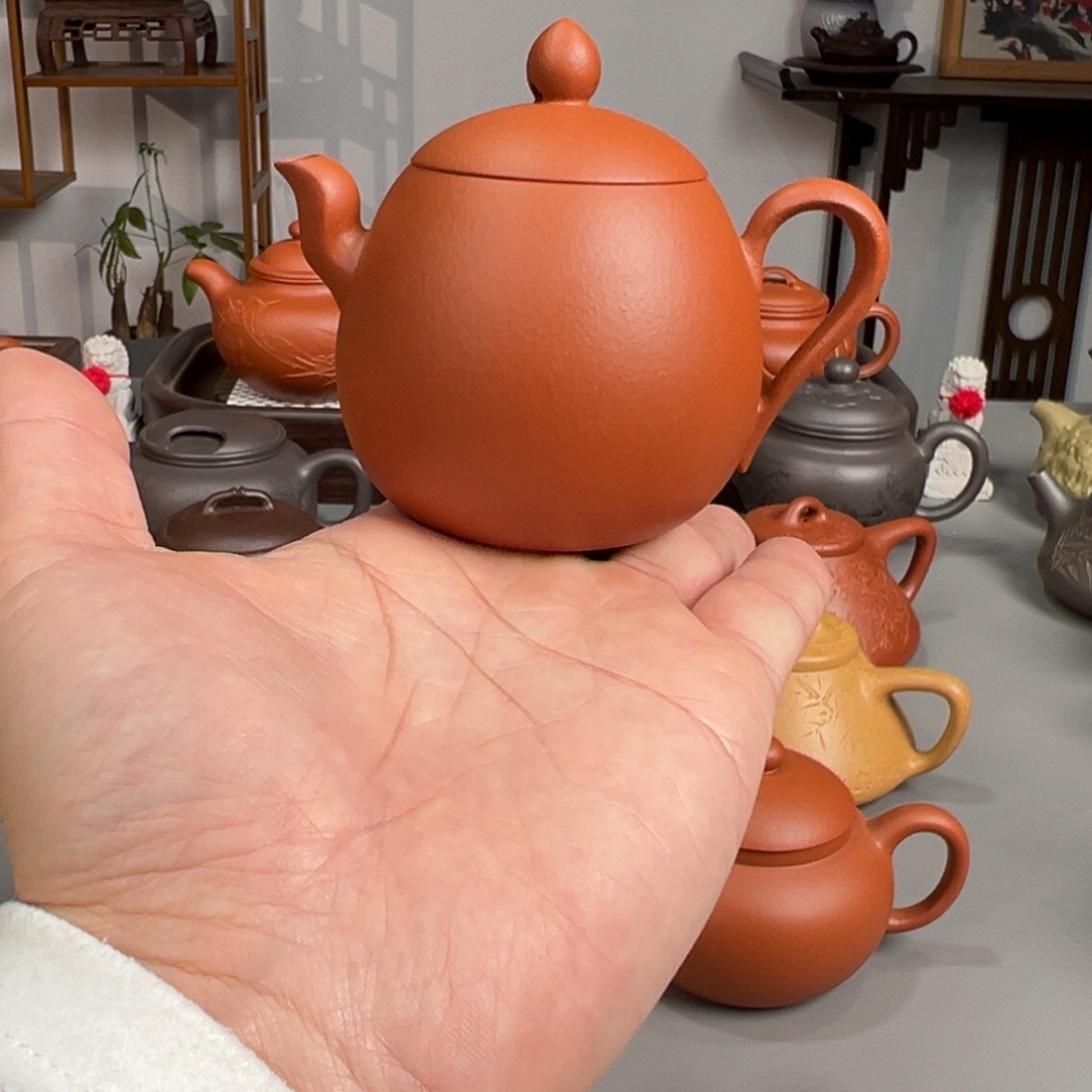 紫砂茶壶小红泥龙蛋