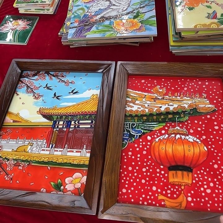 陶瓷板画37/47挂画一对