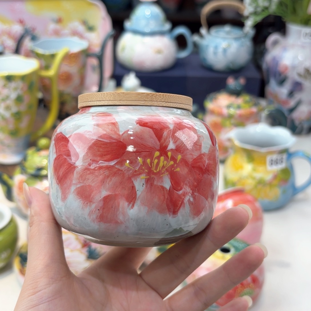 笑***户景德镇手绘高温釉下彩陶瓷茶具