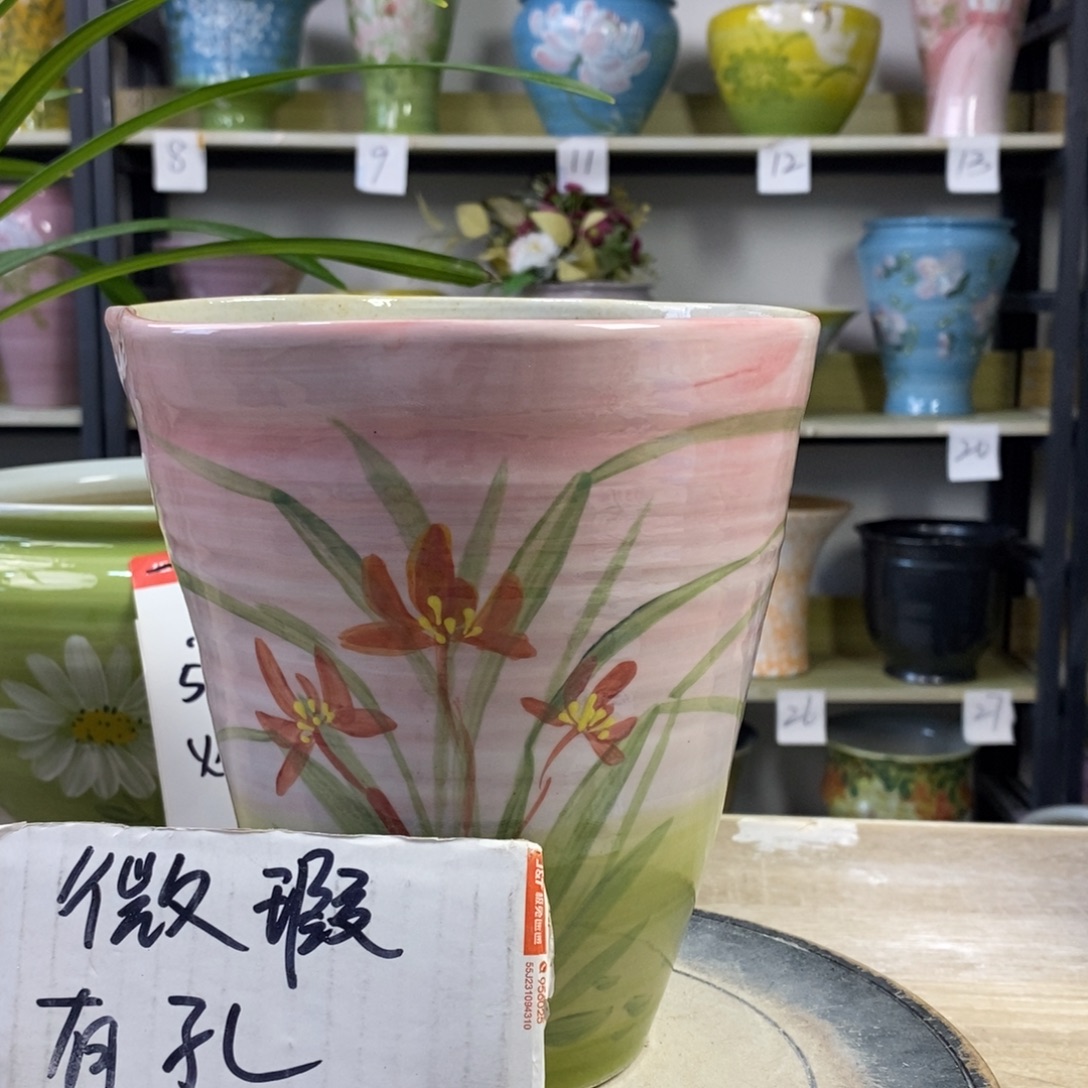 景德镇手工手绘陶瓷花盆
