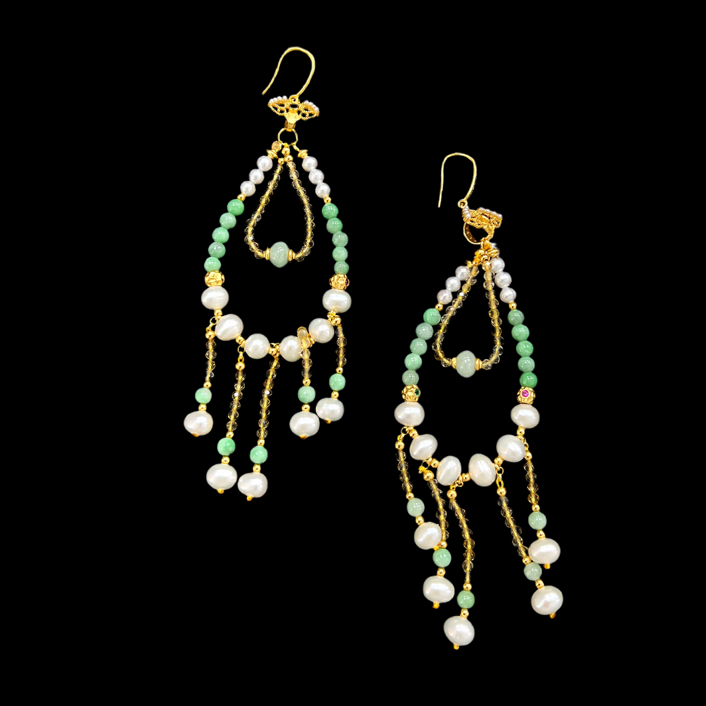 6635翡翠耳坠孤品