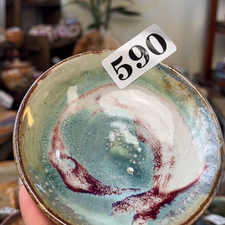 全手工柴烧志野杯590