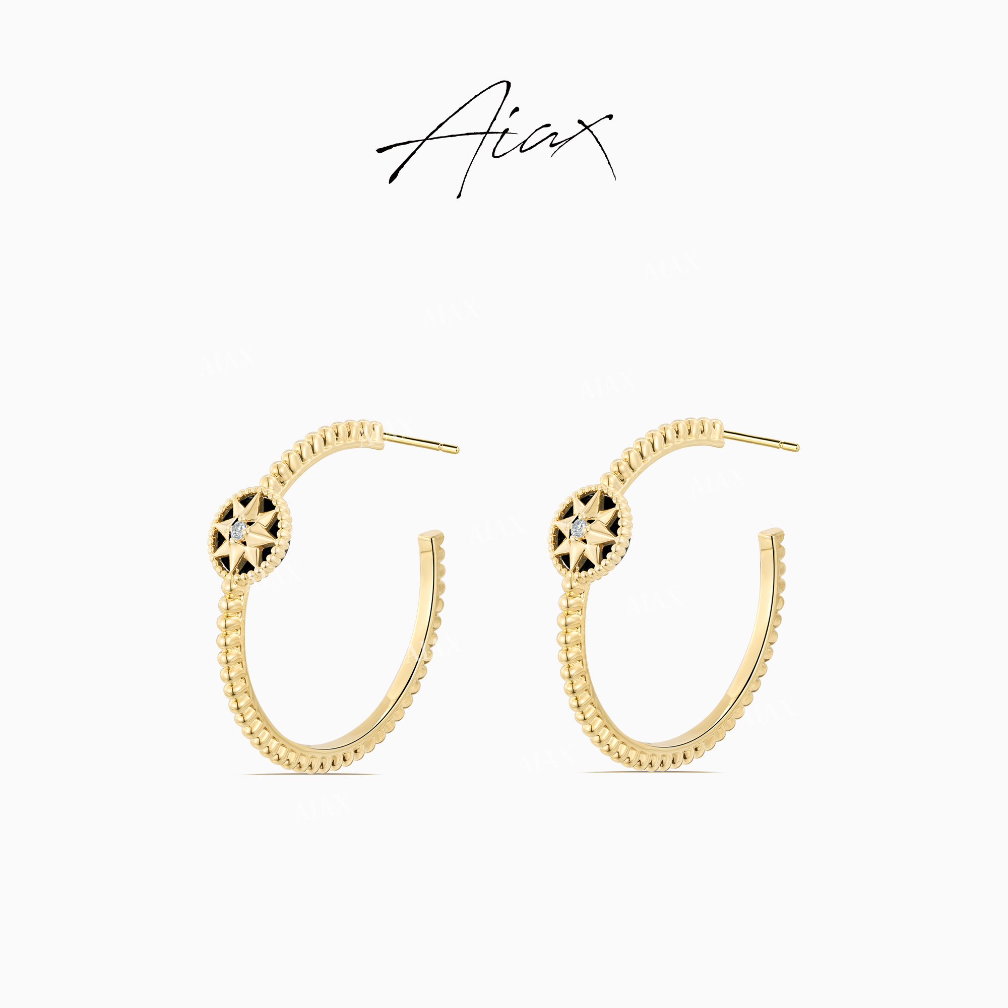 AIAX 镀K金 美拉德朗姆酒气质欧美简约个性金色TSL1072