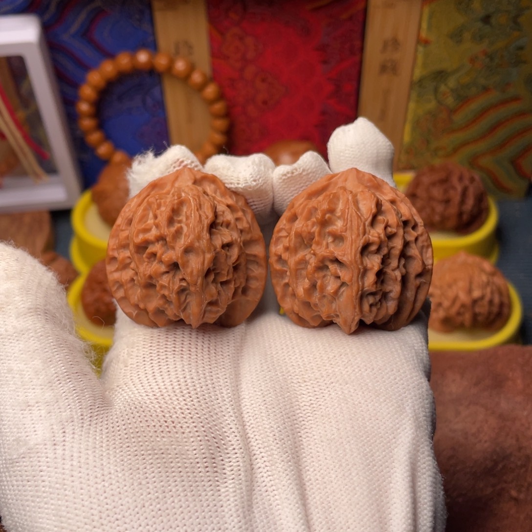 爱***方把件文玩核桃40苹果园