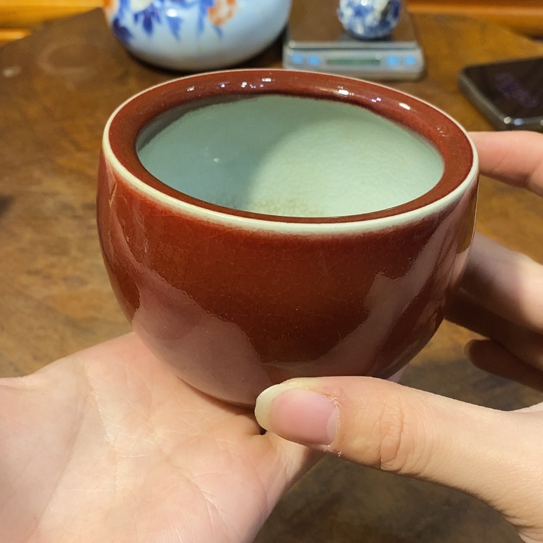 陶瓷小六古美术工艺品