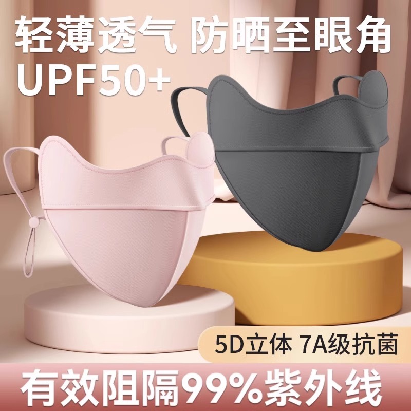 冰丝防晒口罩女防紫外线高颜值2025新款夏季轻薄薄款专业透气遮阳
