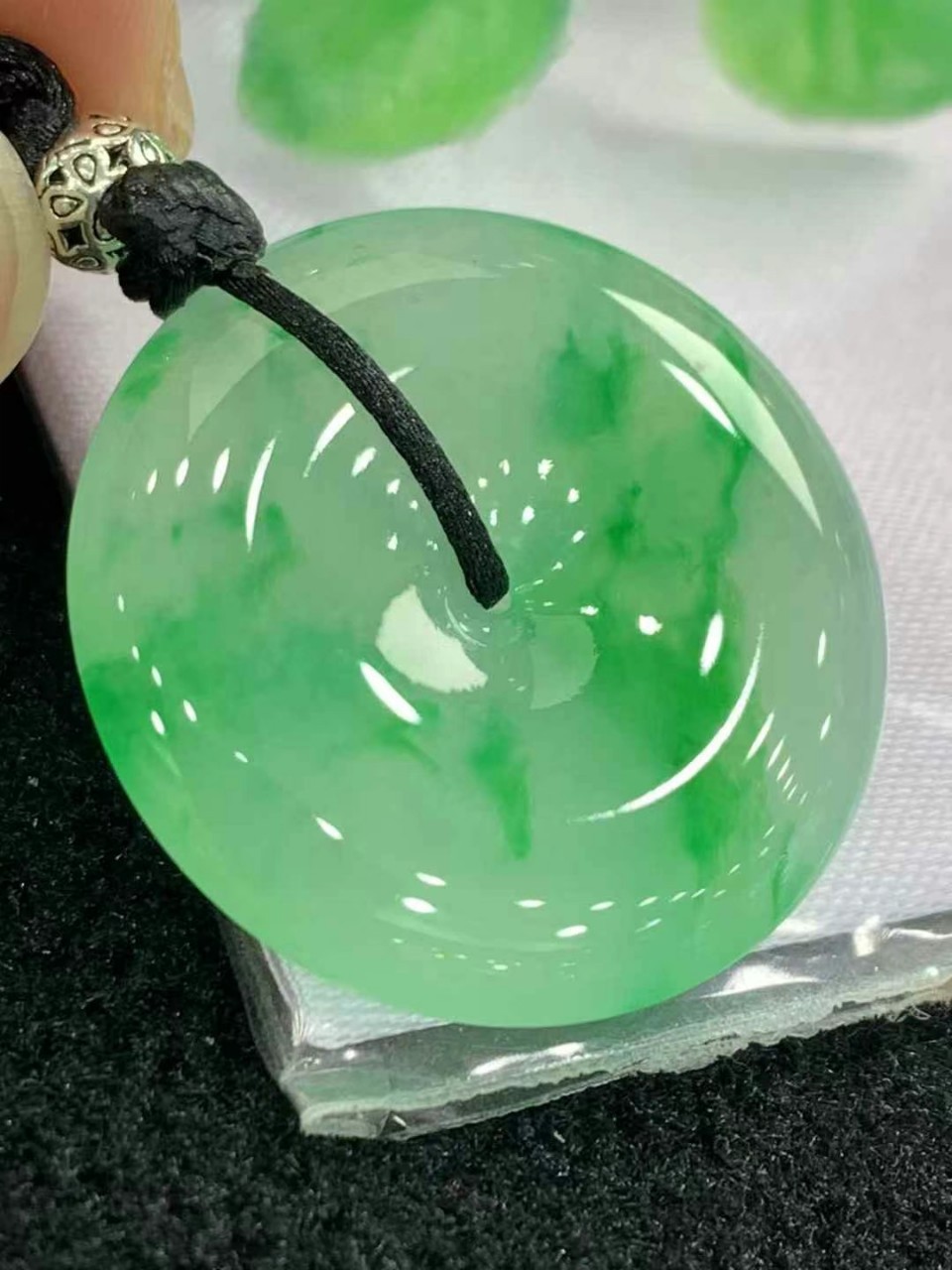缅甸翡翠平安吊坠正宗真品A级货100%正品纯天然翡翠保真基地