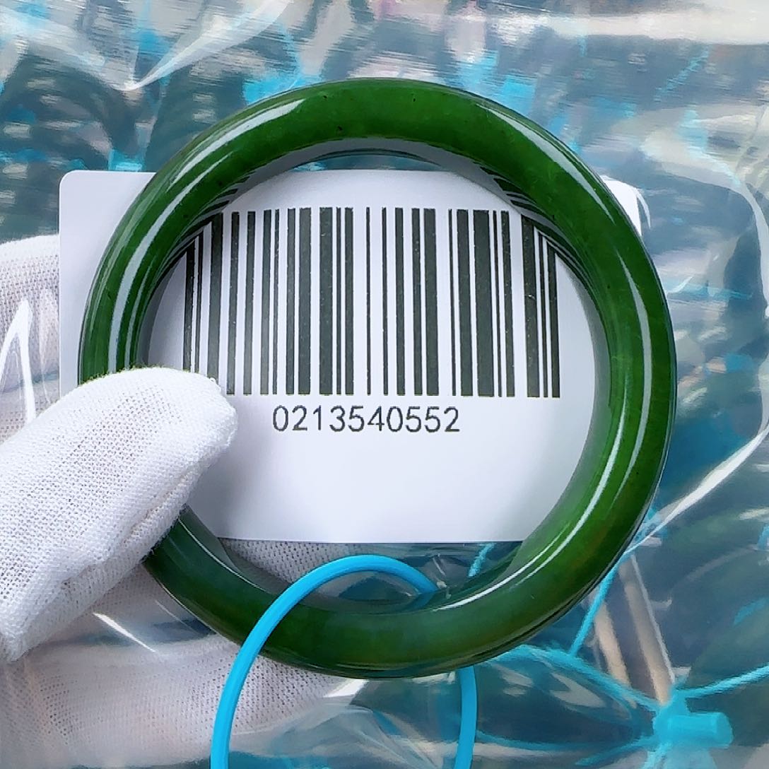 和田玉（碧玉）手镯未镶嵌微瑕5859