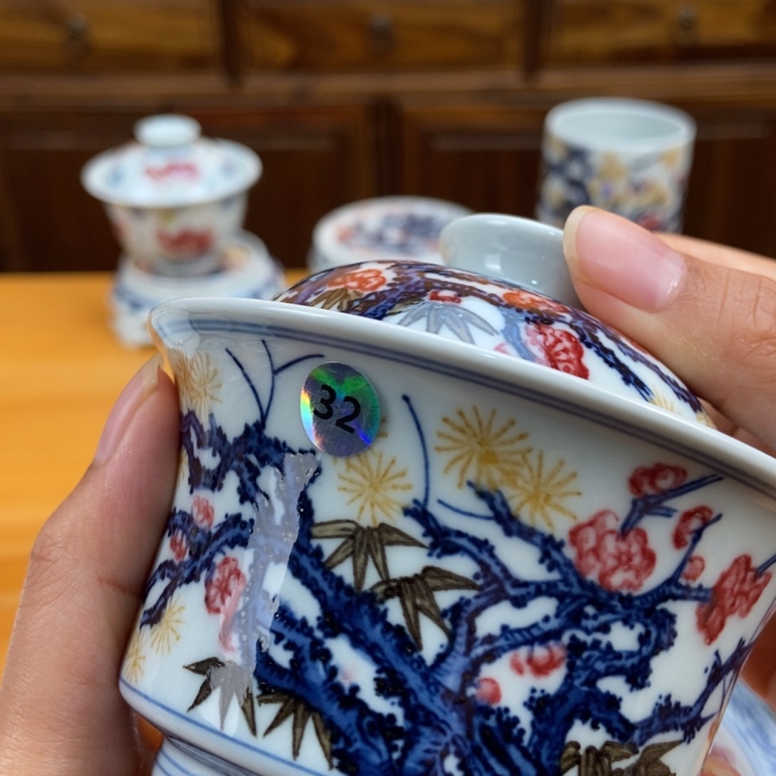 手绘现代茶具非古董