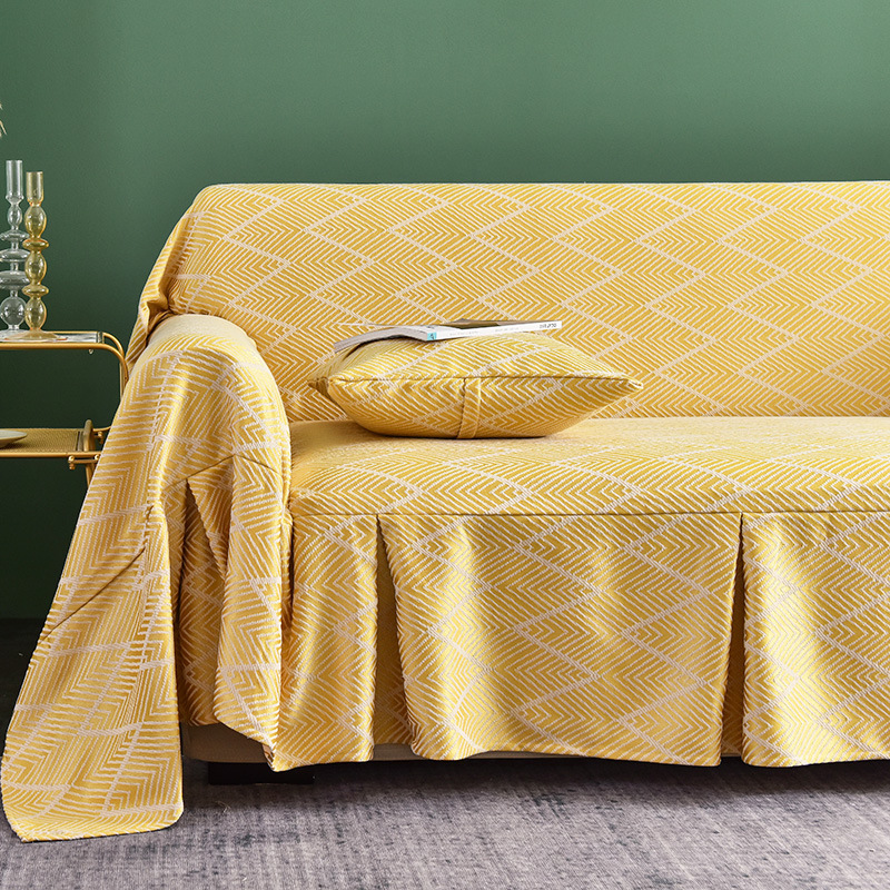 简约四季通用沙发套防猫抓全包四季用沙发垫盖布巾防尘沙发布