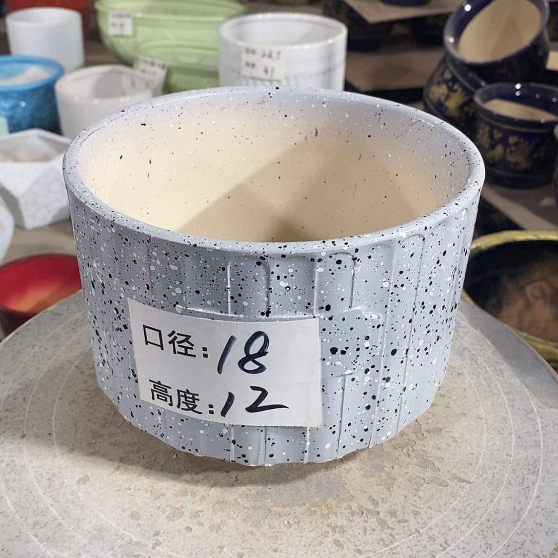 【闪购商品】陶瓷微瑕花盆-026-1个灰色