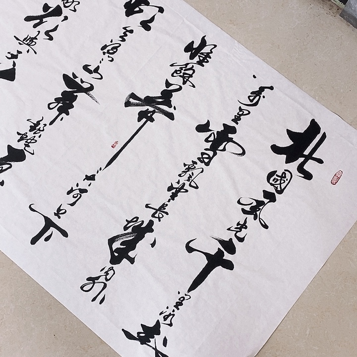 书法墨海游龙作品