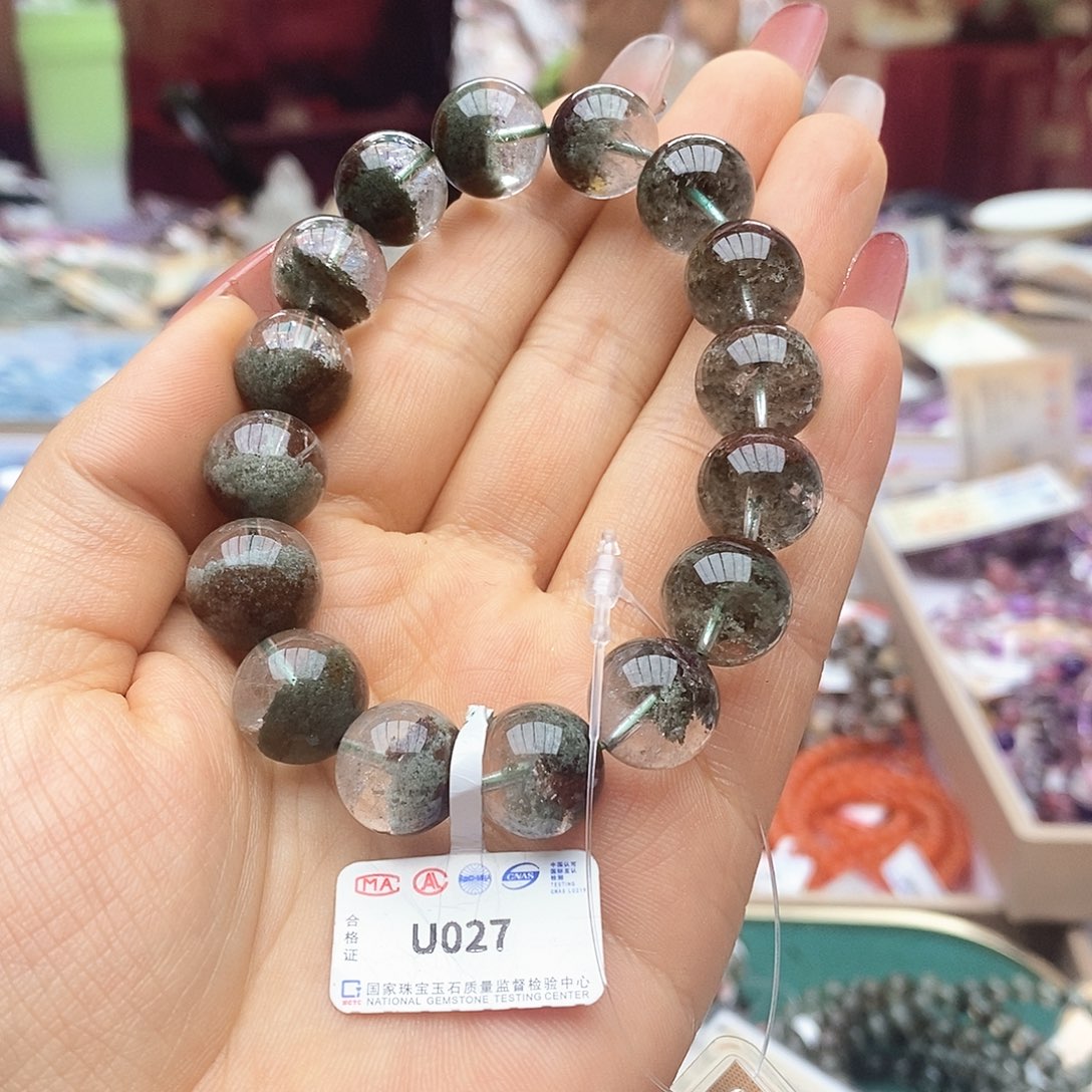 水晶手链未镶嵌U027聚宝盆13m