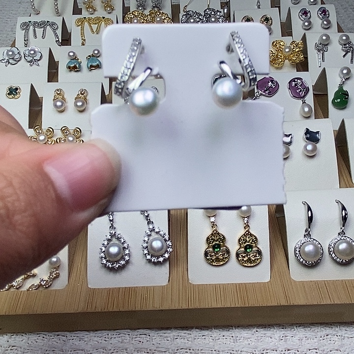 银S925镶嵌耳饰淡水珍珠