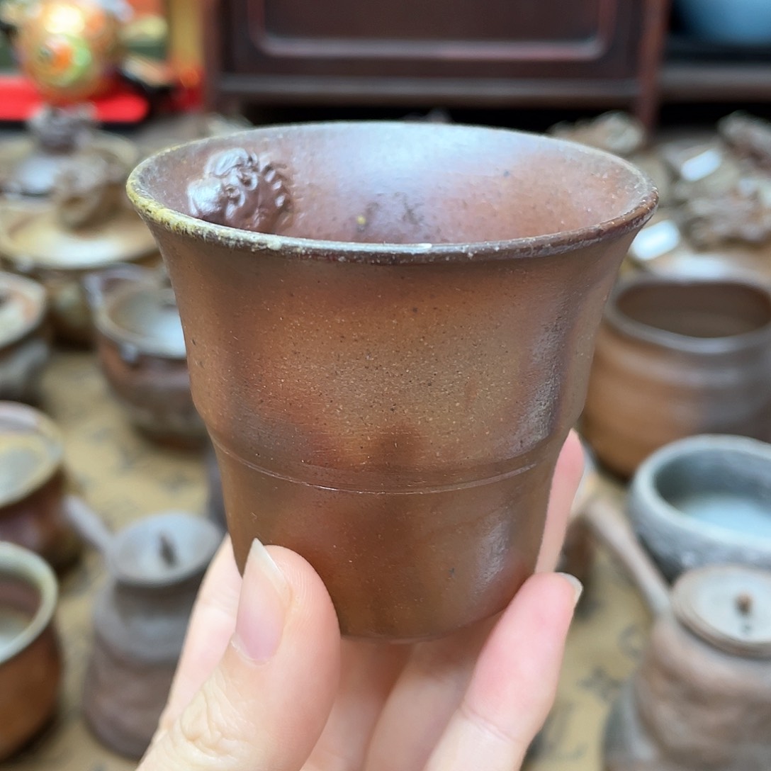 陶古螃蟹竹节杯杯