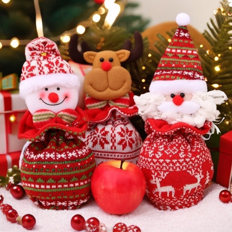 【圣诞苹果袋】礼物袋儿童diy圣诞节时尚手提袋糖果平安夜礼盒收纳