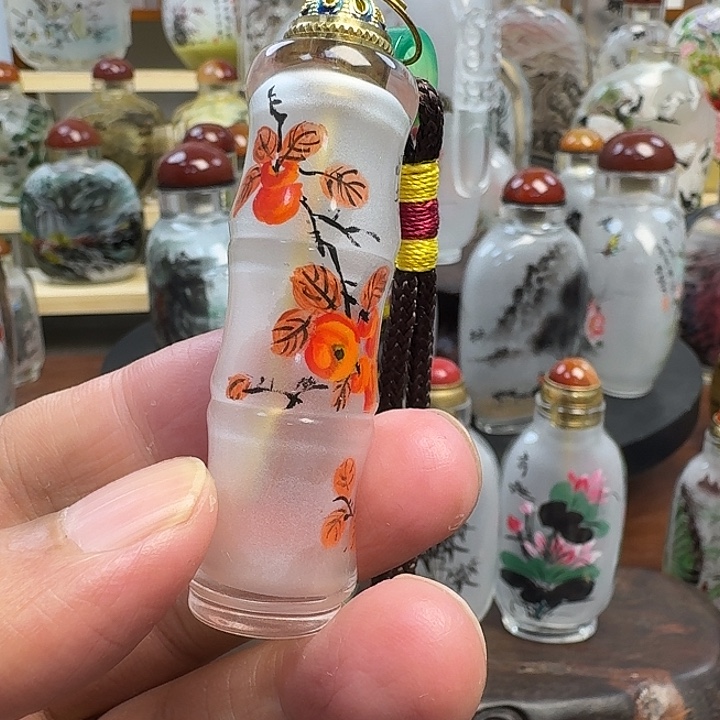鼻烟壶内画手工绘制事事如意