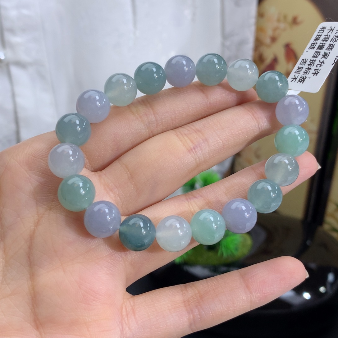 未镶嵌手链翡翠卡10冰胶马卡龙
