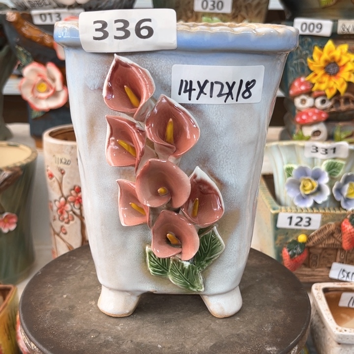 紫砂花盆粗陶材质多肉花盆